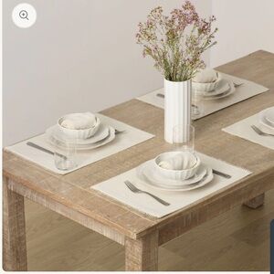 Lenox French Perle Natural Placemat & Napkin Set of 9 NEW in package retail $170